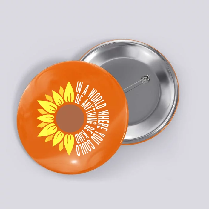 Be Kind Orange Flower Anti Bullying Awareness Unity Day Button