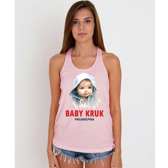 Baby Kruk Philadelphia Funny Women's Knotted Racerback Tank