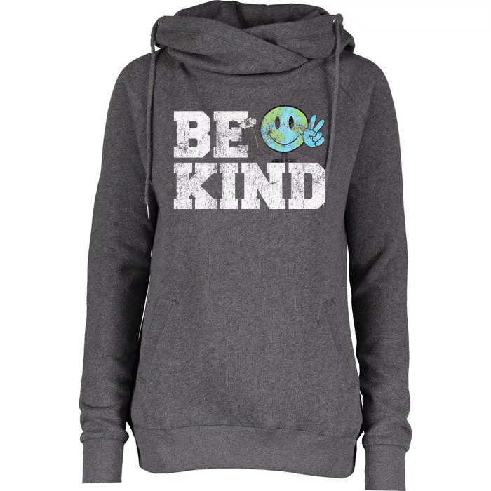 Be Kind Peace on Earth Anti Bullying UNITY DAY Orange Womens Funnel Neck Pullover Hood