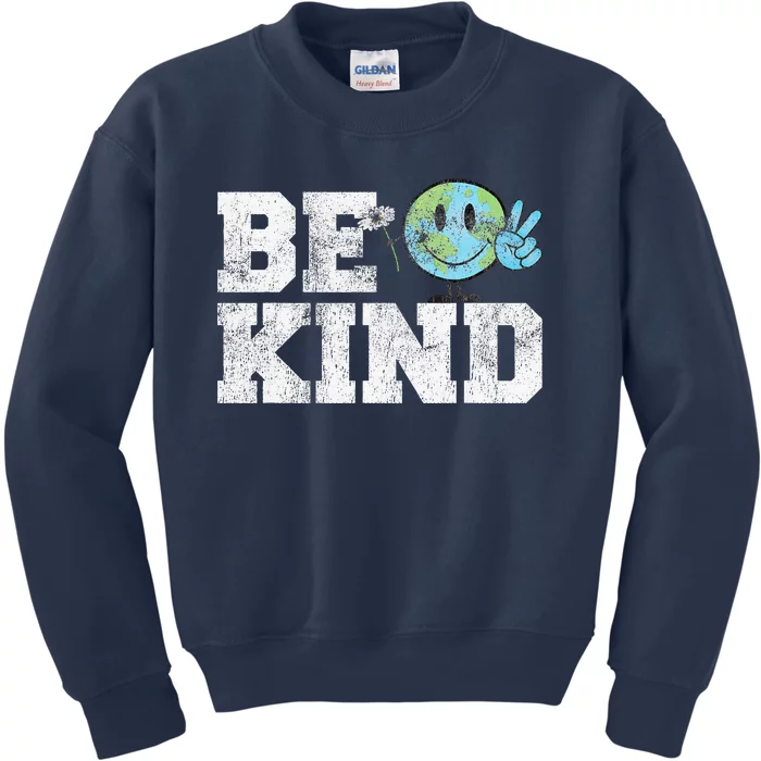 Be Kind Peace on Earth Anti Bullying UNITY DAY Orange Kids Sweatshirt