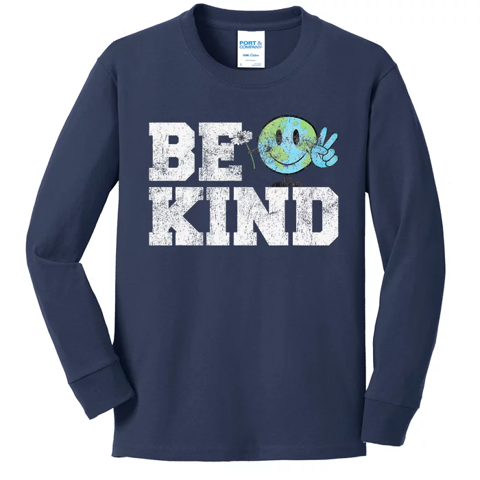 Be Kind Peace on Earth Anti Bullying UNITY DAY Orange Kids Long Sleeve Shirt