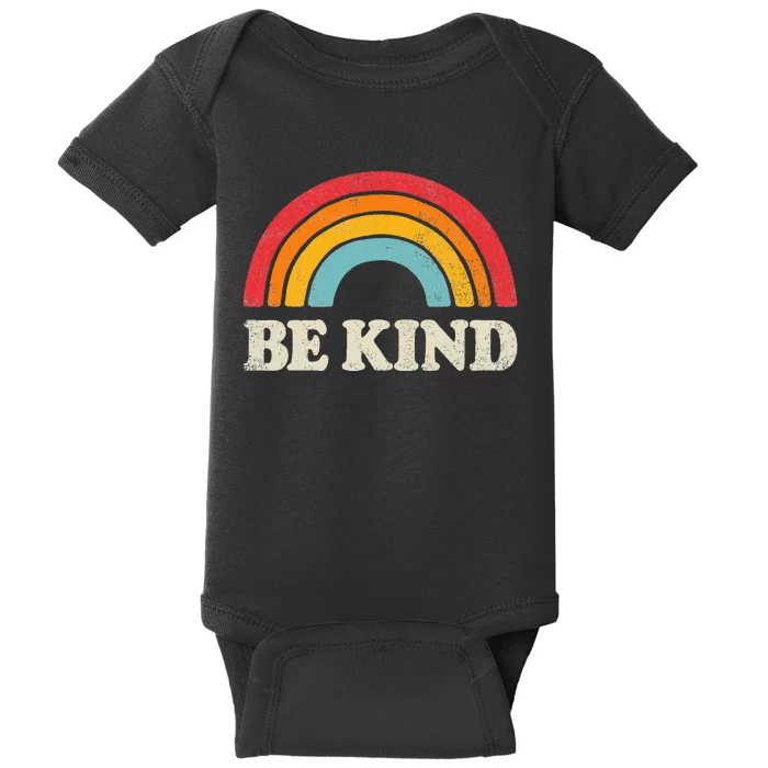 Be Kind  Positive Inspirational Kindness Retro Vintage Baby Bodysuit