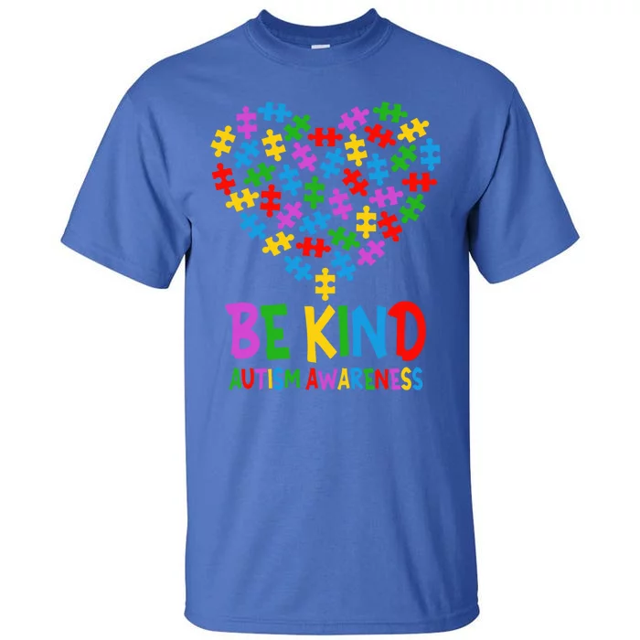 Be Kind Puzzle Heart Kindness Autism Awareness  Wo Kid Tall T-Shirt