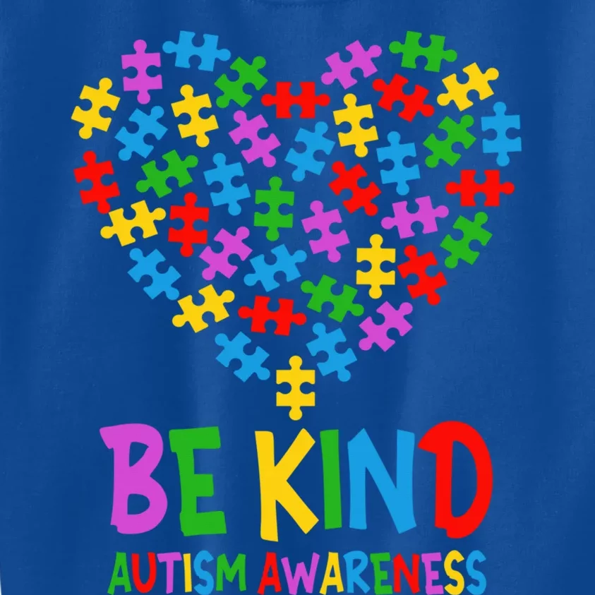 Be Kind Puzzle Heart Kindness Autism Awareness  Wo Kid Kids Sweatshirt