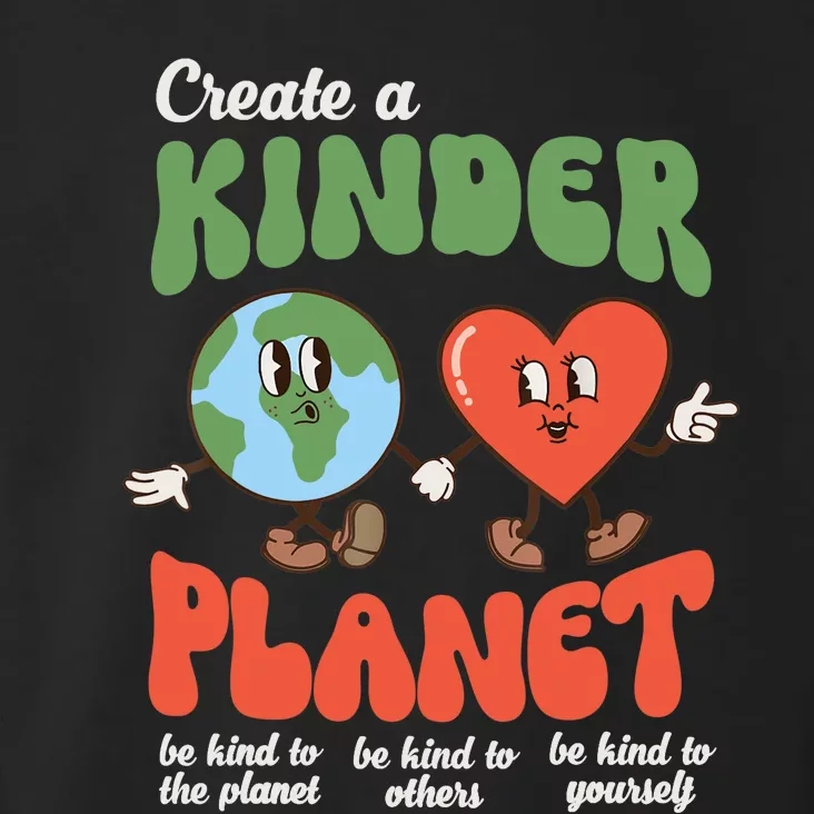 Be Kind Planet Save Earth Day Retro Groovy Environment Toddler Hoodie