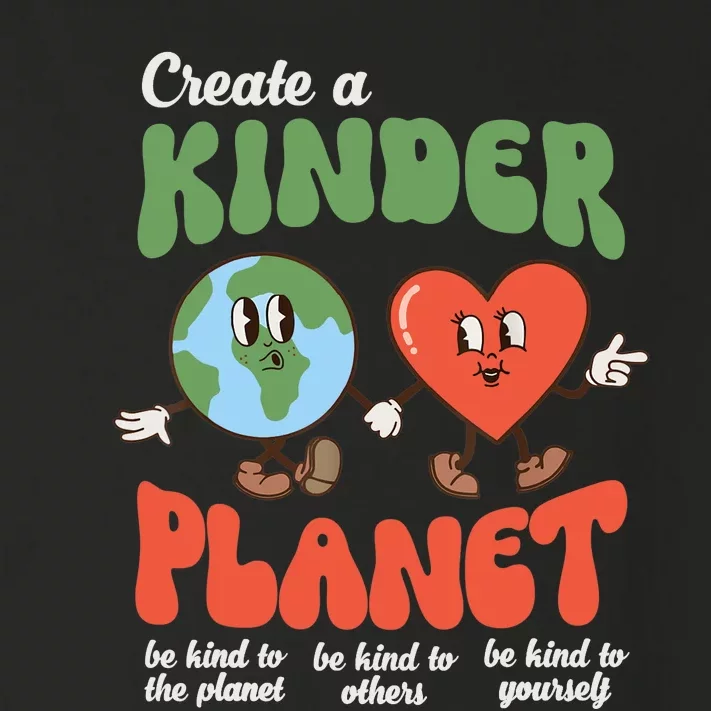 Be Kind Planet Save Earth Day Retro Groovy Environment Toddler Long Sleeve Shirt