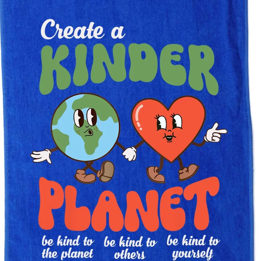 Be Kind Planet Save Earth Day Retro Gift Platinum Collection Golf Towel