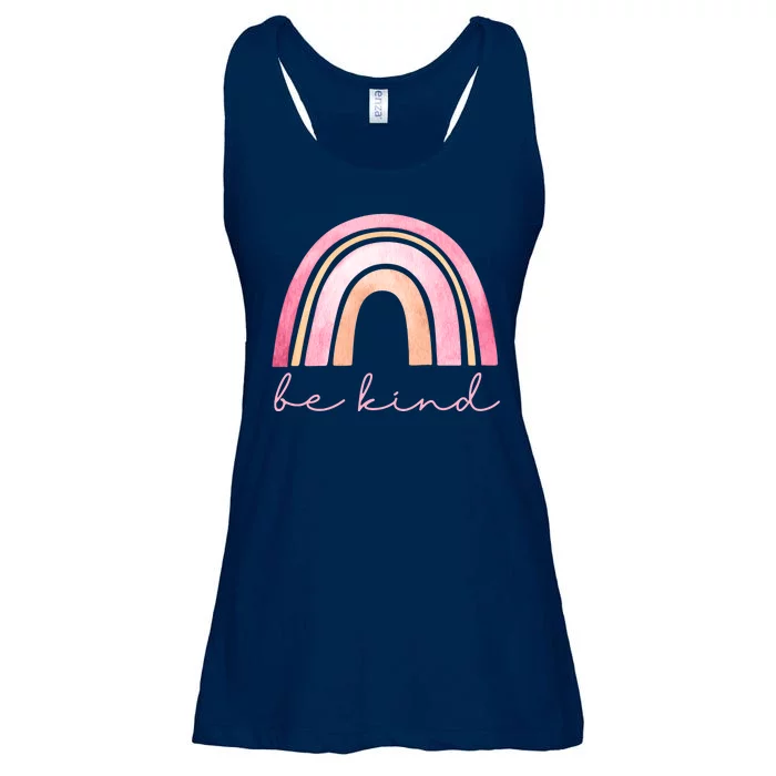 Be Kind Pink Rainbow Cute Gift Ladies Essential Flowy Tank