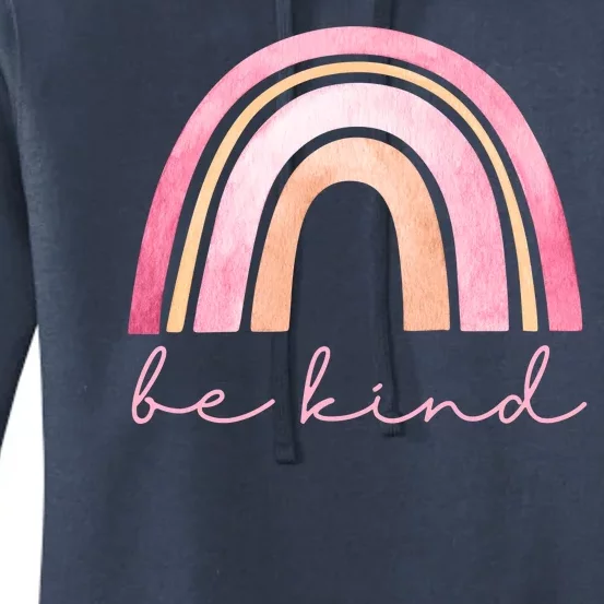 Be Kind Pink Rainbow Cute Gift Women's Pullover Hoodie