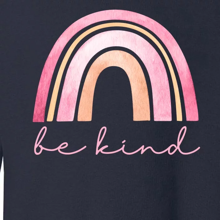 Be Kind Pink Rainbow Cute Gift Toddler Sweatshirt