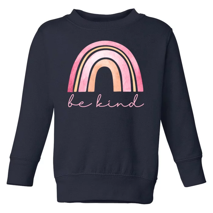 Be Kind Pink Rainbow Cute Gift Toddler Sweatshirt