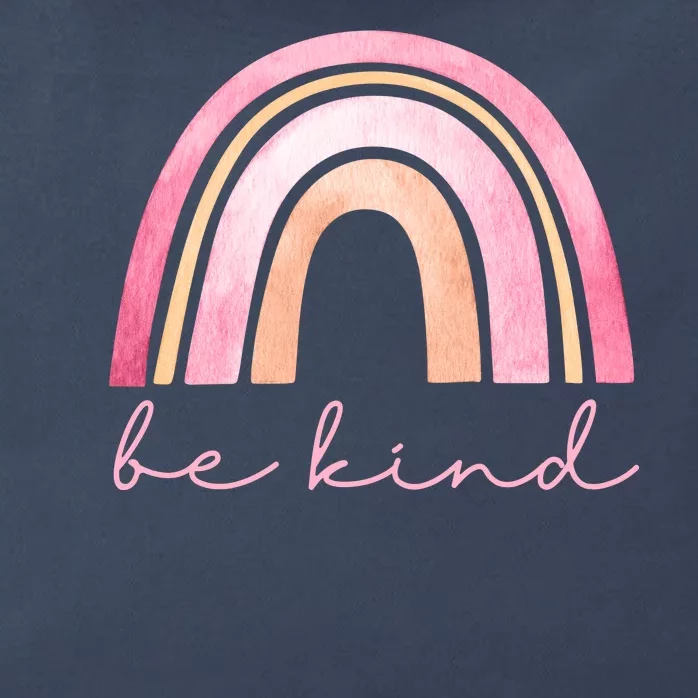 Be Kind Pink Rainbow Cute Gift Zip Tote Bag