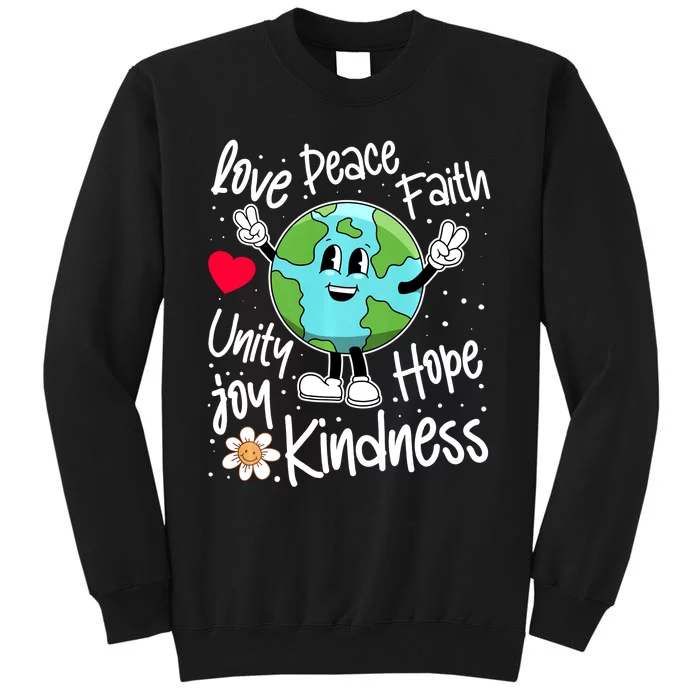 Be Kind Peace On Earth Anti Bullying Erath UNITY DAY Orange Tall Sweatshirt