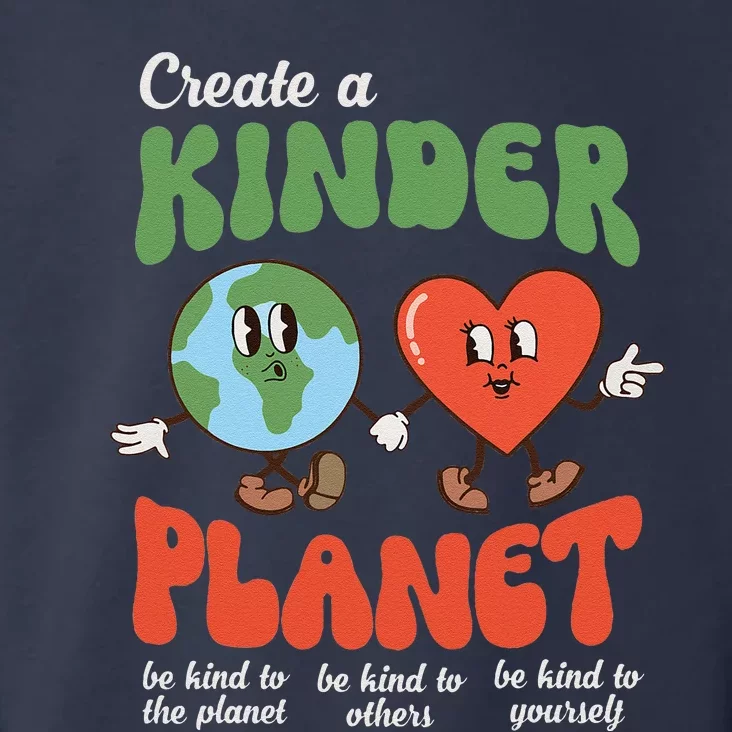 Be Kind Planet Save Earth Day Retro Groovy Environment Toddler Hoodie