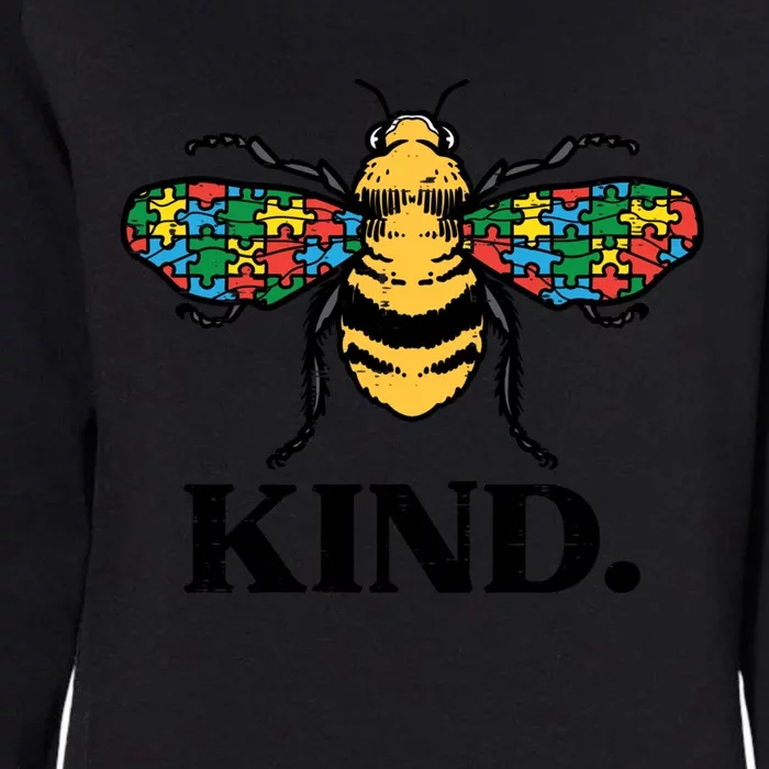 Bee Kind Puzzle Cute Autism Awareness Acceptance Autistic Cool Gift Womens California Wash Sweatshirt