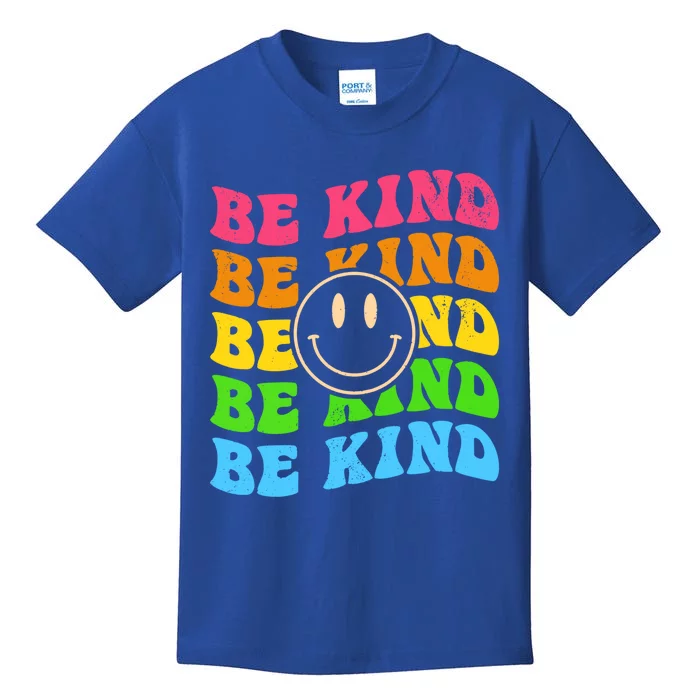 Be Kind Retro Happy Face Vintage Positivity Great Gift Kids T-Shirt