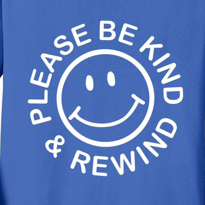 Be Kind Rewind Retro Nostalgia Sticker 80s 90s Tee Cute Gift Kids Long Sleeve Shirt