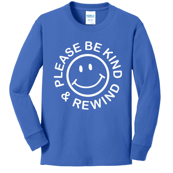 Be Kind Rewind Retro Nostalgia Sticker 80s 90s Tee Cute Gift Kids Long Sleeve Shirt