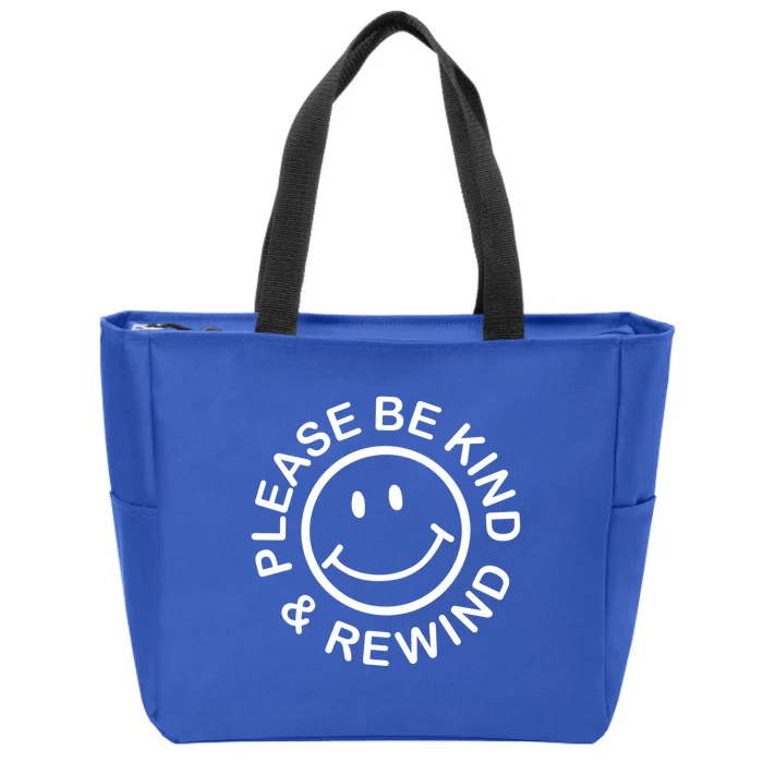 Be Kind Rewind Retro Nostalgia Sticker 80s 90s Tee Cute Gift Zip Tote Bag