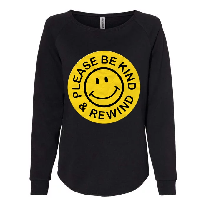 Be Kind Rewind Gift Retro Nostalgia Sticker 80s 90s Gift Womens California Wash Sweatshirt