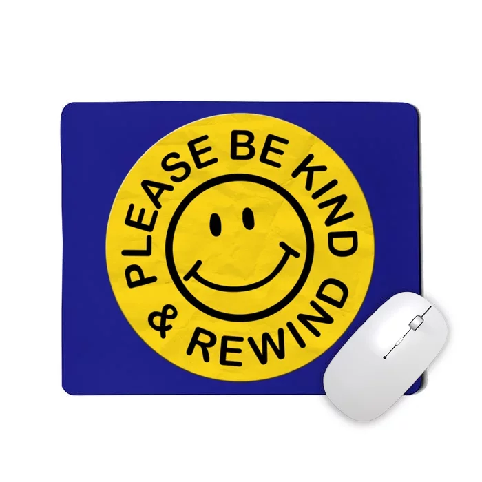 Be Kind Rewind Gift Retro Nostalgia Sticker 80s 90s Gift Mousepad