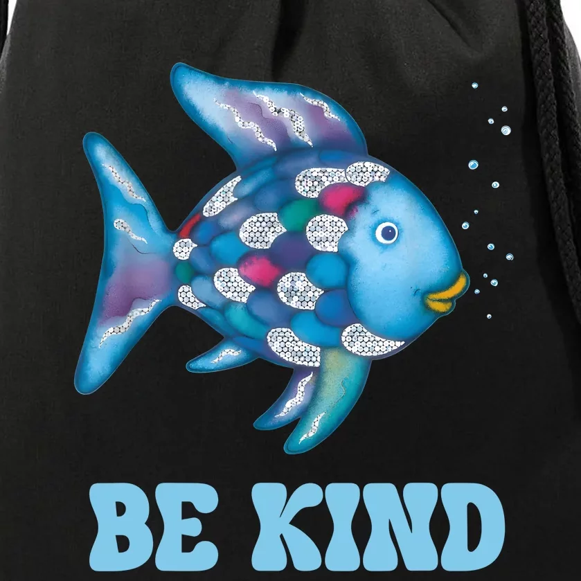 Be Kind Rainbow Fish Teacher Life Teaching Back To School Drawstring Bag