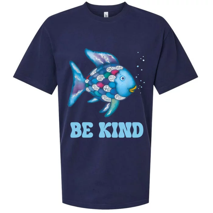 Be Kind Rainbow Fish Teacher Life Teaching Back To School Sueded Cloud Jersey T-Shirt