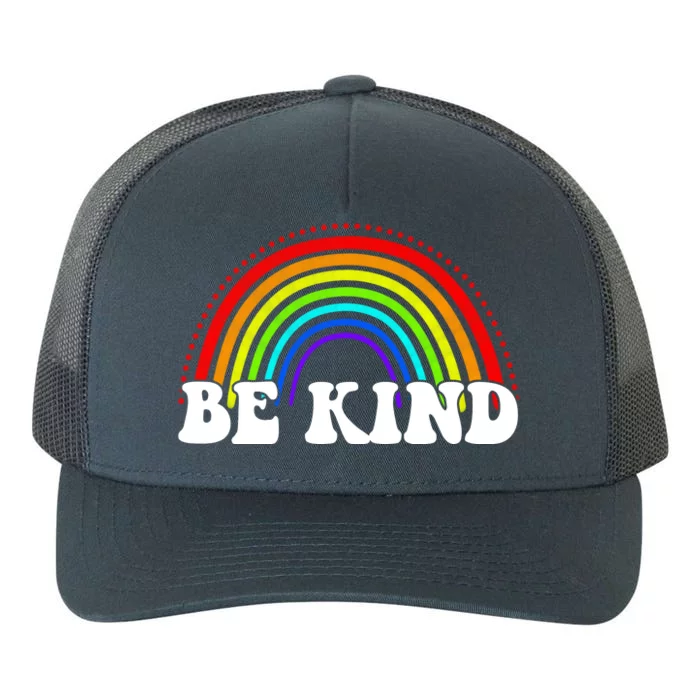 Be Kind Rainbow Positive Quote Yupoong Adult 5-Panel Trucker Hat