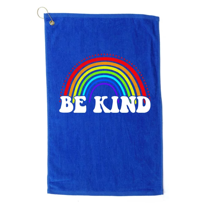 Be Kind Rainbow Positive Quote Platinum Collection Golf Towel