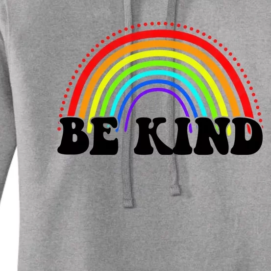 Be Kind Rainbow Positive Quote Women's Pullover Hoodie