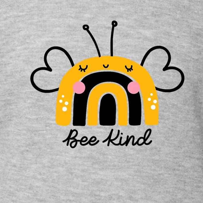 Bee Kind Rainbow Honey Bumble Bee Kindness Toddler Sweatshirt