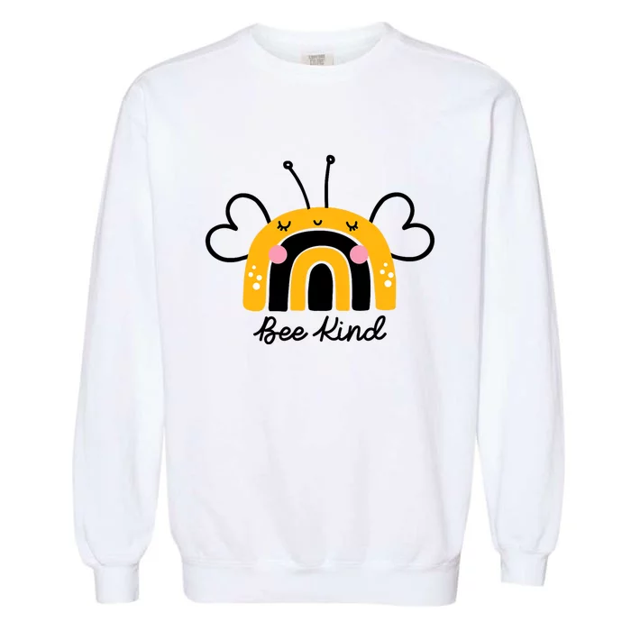 Bee Kind Rainbow Honey Bumble Bee Kindness Garment-Dyed Sweatshirt