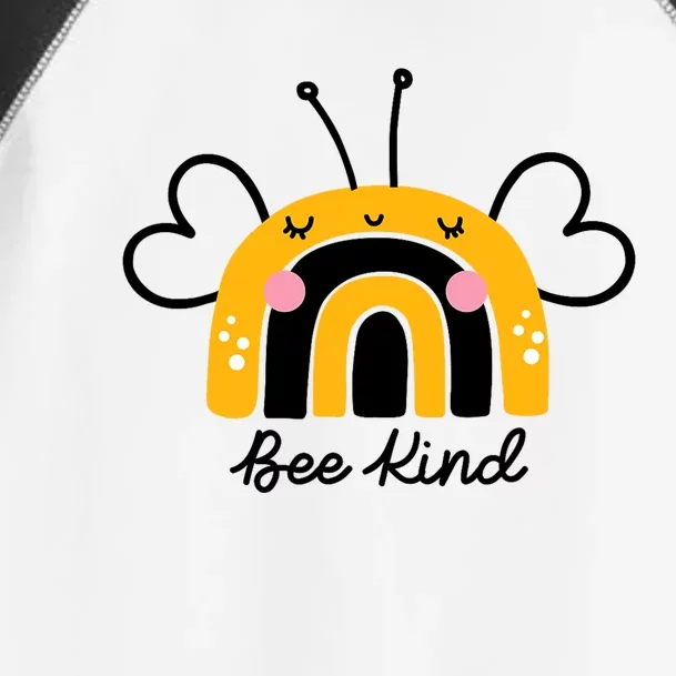 Bee Kind Rainbow Honey Bumble Bee Kindness Toddler Fine Jersey T-Shirt