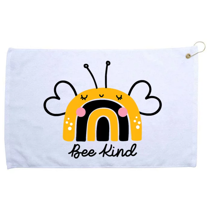 Bee Kind Rainbow Honey Bumble Bee Kindness Grommeted Golf Towel