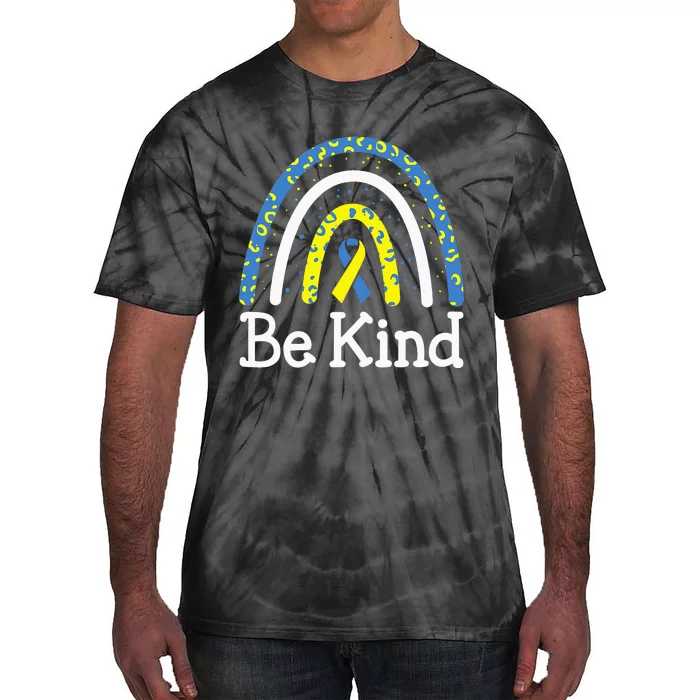 Be Kind Rainbow World Down Syndrome Awareness Day Tie-Dye T-Shirt