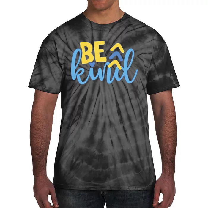 Be Kind Retro World Down Syndrome Day Awareness Ribbon Tie-Dye T-Shirt