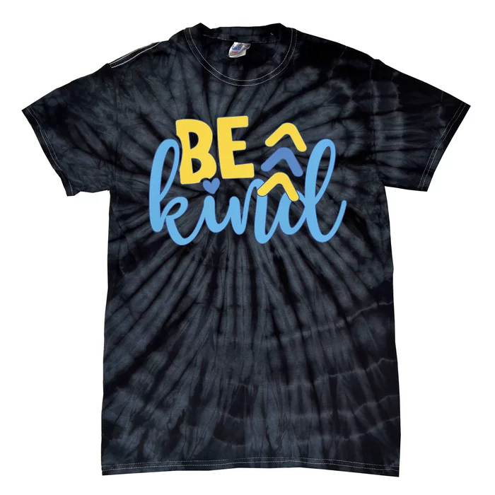 Be Kind Retro World Down Syndrome Day Awareness Ribbon Tie-Dye T-Shirt