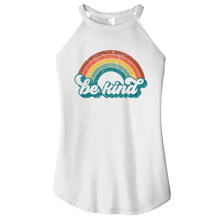 Be Kind Rainbow LGBT Flag LGBT Pride Month Retro Vintage Women’s Perfect Tri Rocker Tank