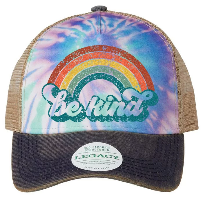 Be Kind Rainbow LGBT Flag LGBT Pride Month Retro Vintage Legacy Tie Dye Trucker Hat