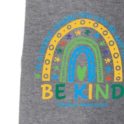 Be Kind Rainbow Autism Mom Dad Autism Awareness Doggie 3-End Fleece Hoodie