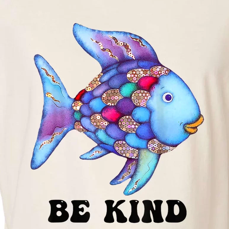 Be Kind Rainbow Fish Teacher Life Teaching Back To School Garment-Dyed Women's Muscle Tee