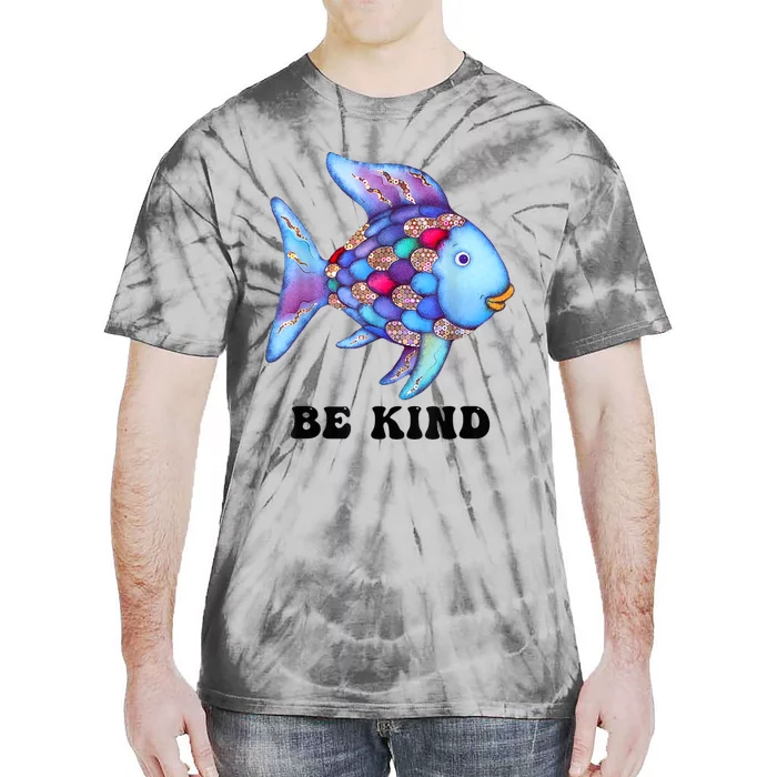 Be Kind Rainbow Fish Teacher Life Teaching Back To School Tie-Dye T-Shirt