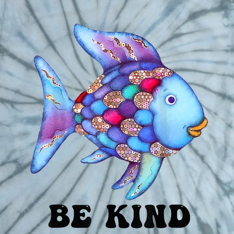 Be Kind Rainbow Fish Teacher Life Teaching Back To School Tie-Dye T-Shirt