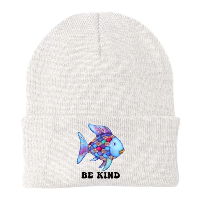 Be Kind Rainbow Fish Teacher Life Teaching Back To School Knit Cap Winter Beanie