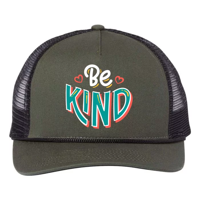 Be Kind Retro Kindness Quote Retro Rope Trucker Hat Cap