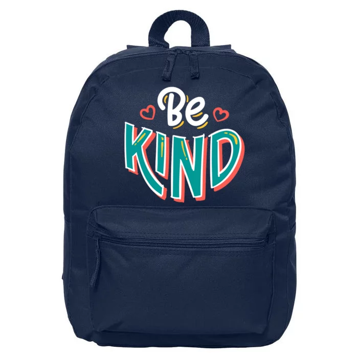 Be Kind Retro Kindness Quote 16 in Basic Backpack