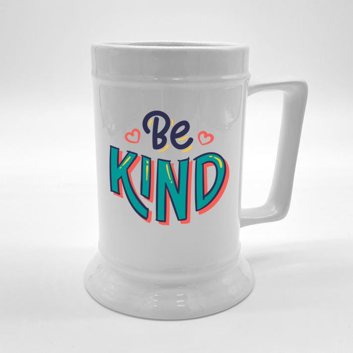 Be Kind Retro Kindness Quote Front & Back Beer Stein