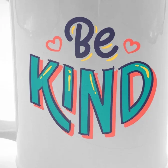 Be Kind Retro Kindness Quote Front & Back Beer Stein