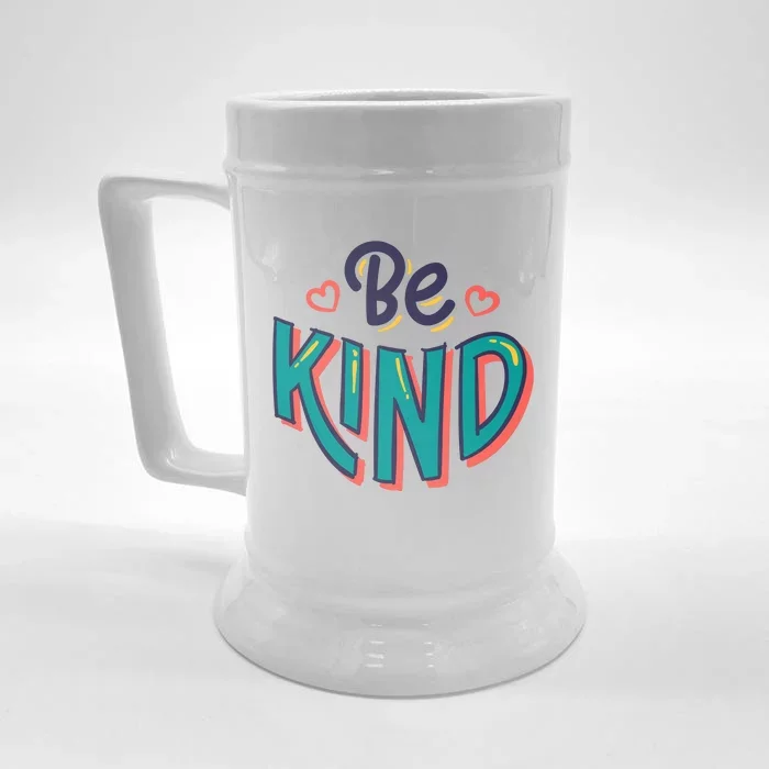 Be Kind Retro Kindness Quote Front & Back Beer Stein