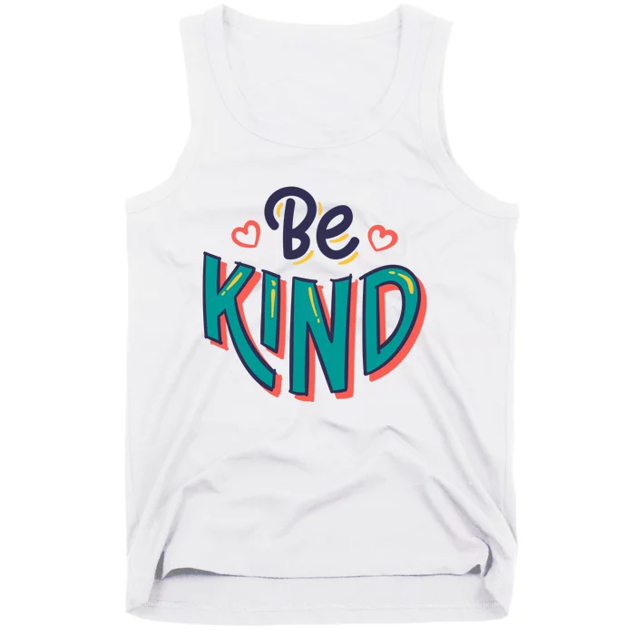 Be Kind Retro Kindness Quote Tank Top